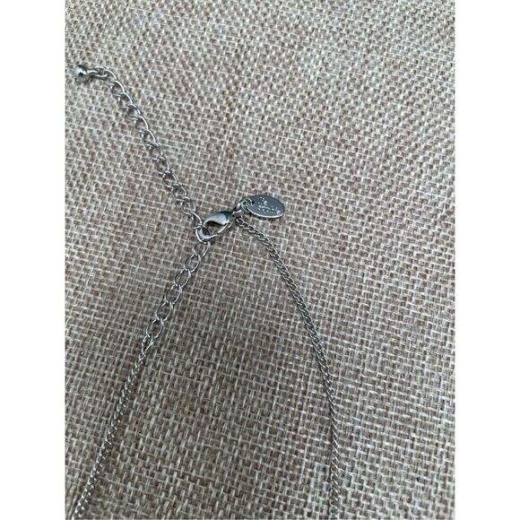 Lia Sophia Chatterbox Necklace Adjustable Silver Tone - Picture 4 of 7